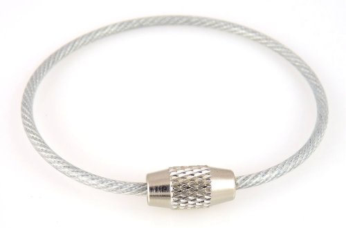 Schlüsselring aus Drahtseil mit Drehverschluß (10 Stück)