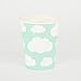 Produktbild my little day Pappbecher Wolken mint 8 Stck.