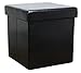 Large Faux Leather Ottoman Folding Storage Pouffe Toy Box Foot Stool Seat Single in Black