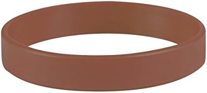 Plain Brown Silicone Wristband (Pack of 10)