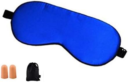 Stormiay Sleep Mask Fitglam Premium Quality Eye Mask Best Natural Sleep Aid Eye Cover for Men and Women, Perfect for Bedtime Meditation Shift Work &amp; Travel Carry Pouch and Ear Plugs Included for Free (Blue)