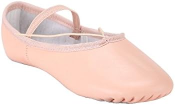 Leather Ballet Dance Shoes Full Sole Adult's and Children's Sizes (8/26 15cm, Pink)