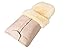 Produktbild Fellhof 108305 Lammfell Fußsack Cortina, OEKO-TEX® Standard 100 zertifiziert, 45x97 cm, wind- und wasserdicht, waschbar bis 30°C, Öffnung am Fußende (beige)