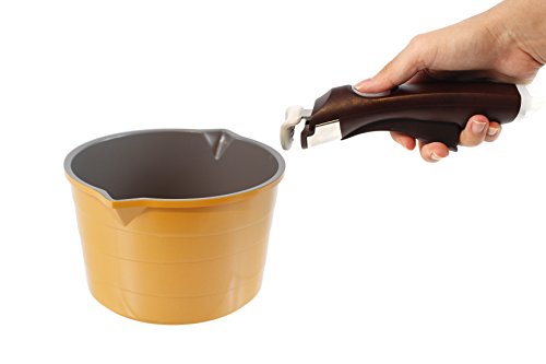 Neoflam Midas Cast 9-Piece Aluminum Cookware Set with Detachable Handle, Multicolored