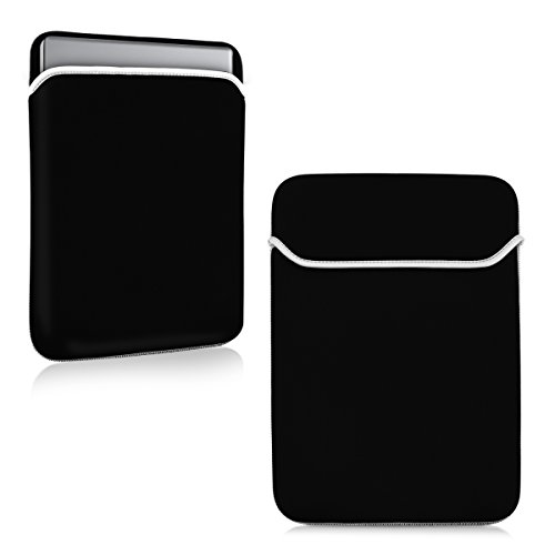 kwmobile Laptoptasche Neopren Sleeve für 12,5" 13" 13,3" Laptop / Ultrabook - Notebook Tasche Schutzhülle Laptop Case Hülle in Schwarz - z.B. geeignet für Apple, Samsung, Lenovo, Asus