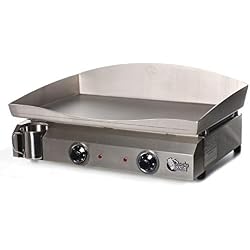 Plancha Tonio - Plancha Electica 6 à 12 personnes - Electrique 220-230 V - Plaque de cuisson inox 4 mm - Caisson Inox - 3000 W Thermostat de sécurité Voyant de chauffe - Fabrication 100 % Française