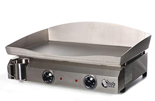 Plancha Tonio - Plancha Electica 6 à 12 personnes - Electrique 220-230 V - Plaque de cuisson inox 4 mm - Caisson Inox - 3000 W Thermostat de sécurité Voyant de chauffe - Fabrication 100 % Française