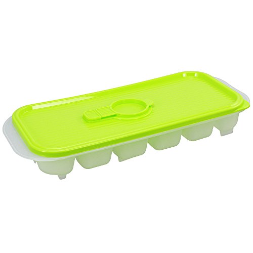 COM-FOUR® 3er Set Eiswürfelbereiter in tollen Farben mit praktischer Einlassöffnung im Deckel - 6