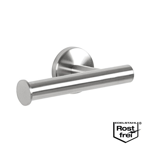 bremermann® Bad-Serie PIAZZA – Toilettenpapierhalter 2in1 aus mattem Edelstahl - 3