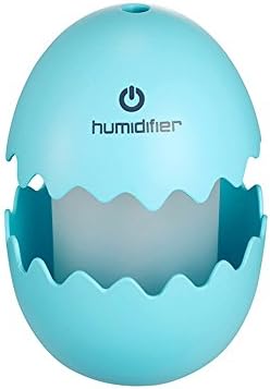 Art Aroma Nature Fun Egg Cartoon LED Lights USB Air Humidifier Essential Oil Diffuser Ultrasonic Cool Mist Aromatherapy Diffuser for Office Baby Bedroom (Blue)