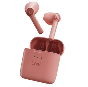 Boat Airdopes 131 Twin Wireless Earbuds with IWP Technology, Bluetooth V5.0, Immersive Audio, Up to 15H Total Playback, Instant Voice Assistant and Type-C Charging (Cherry Blossom)