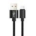 Produktbild TopgadgetsUK Android Ladekabel Metall geflochten Datenkabel Hochgeschwindigkeits-Übertragungsdraht 1 m Micro USB Ladekabel mit versilberten Anschlüssen für Sasmung Galaxy S6