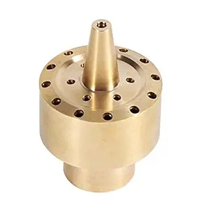 Fountain Nozzle Heads, Brass Column Multi Direction Jet Pond Fountain Water Spray Sprinkler Head Garden Outdoor Decorations Accessories (1/2