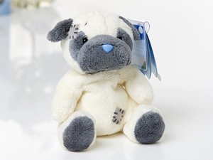 Tatty Teddy & My Blue Nose Friends Foo the Pug soft toy, sits 4