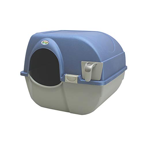 Omega Paw Roll n' Clean - Gatera para gatos (autolimpiable, semiautomática, tamaño pequeño) - M - 41,91cm x 47cm x 43,18cm - color Azul