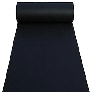 Shanno Carpet Non Woven Wedding Carpets, Floor Carpet for Marriage Hall, Events, Exhibitions,Functions and Gallaries Size 3x5 Feet Black Color