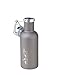 Produktbild TROIKA SERENGETI – BOT20/TI – Trinkflasche – Wasserflasche – sauberes Trinken – 600 ml – lebensmittelecht (LFGB geprüft) – 18/8 Edelstahl/Silikon/Aluminium – matt – titanfarben – TROIKA-Original