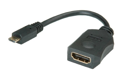Value 11998802 MHL auf HDMI Kabel, passiv, 0,1m schwarz