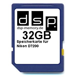 DSP Memory Z-4051557429536 32GB Ultra High Speed Speicherkarte für Nikon D7200 Digital Kamera
