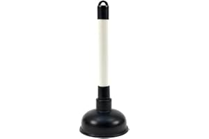 LAXIS Plunger for Bathroom Sink, & Drain - 100mm (4 inch) Cup and 225mm (9 inch) Plastic Handle with Black Cup Sink Plunger, Unblocker Cleaner Pump for Home, , Toilet, Kitchen, Bathtub, Shower and Drains.