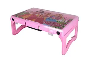 Halsey Multi-Utility Compact | Light Weight |Foldable Study Desk/Computer Table (Light Pink)