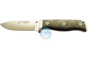 CUDEMAN ALBACETE Cuchillo Cudeman 120-F MT-5 LIMITADO hoja de acero inoxidable Böhler N-695 de 11 cm empuñadura de micarta canvas verde de 11,5 cm funda de cuero + Portabotellas de regalo
