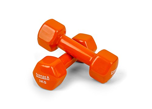 TRENAS Paar Kurzhanteln mit Kunststoffüberzug - je 0,50 kg bis je 10,00 kg