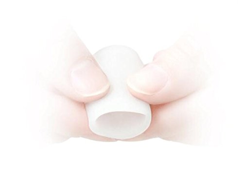 2 Stück Silikon Zehenspreizer für Fuß Hühneraugen Entferner Und reduzieren Blasenbildung und Hornhaut Fuß entzündeten Fußballen Schmerzlinderung und Hammer Zehen Foot Care Tools weiß - 4