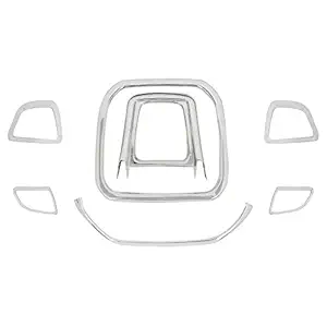 Automaze Interior Decoration Trim For Vitara Brezza/Breeza, Chrome Finish, 7 Pc Set, Brezza Car Accessories