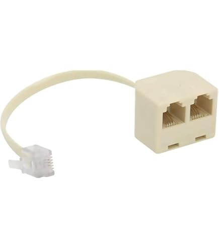 Adaptateur Téléphonique Rj11 Répartiteur Téléphonique RJ11 6P4C Mâle Vers 2 Femelles - Adaptateur 1 Vers 2 Sorties Pour Téléphone Fixe, Fax Répartiteur Rj11
