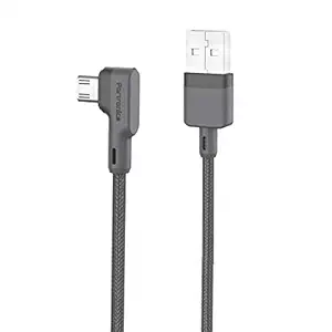 Portronics Konnect L POR-1079 1.2M Fast Charging 3A Micro USB Cable with Charge & Sync Function (Grey)