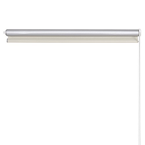 Costway Verdunkelungsrollo Fensterrollo Klemmrollo Thermorollo Seitenzugrollo Klemmfix-Rollo ohne Bohren 90x150cm Farbwahl lichtundurchlässig (Beige) - 2
