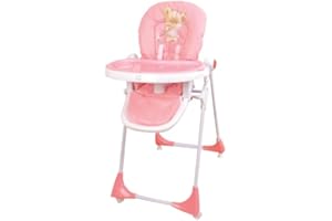 MUNDIBEBÉ TORAL Trona Bebe Evolutiva - Plegable, Reclinable y Segura - Trona Bebe con Altura Ajustable - Bandeja Extraíble y Fácil de Limpiar - Trona Portatil Bebe Modelo Osito Color Rosa