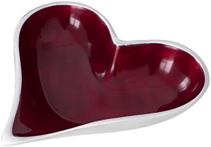 Oh So Pretty Recycled Aluminium Heart Dish Red