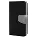 Produktbild Unbekannt BOOK CASE FANCY Für Xiaomi Redmi Note 4/Xiaomi Remi Note 4X Cover Handy Tasche Flipcase Etui Buchform Kunststoff Silikon Halterung für Kreditkarten (schwarz - silber)