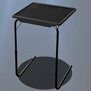 Arovemic Dinner Table Mate Detachable and Foldable Laptop Tables Utility Table Black Steel Color Black Laptop Mate Table Colour (Black)