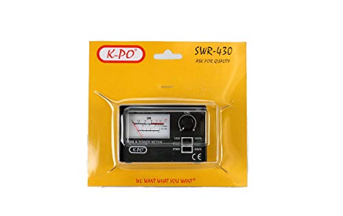 K-PO SWR-430 Medidor de estacionarias R.O.E. / Watimetro 100 watios Frecuencias de 26-30 MHz