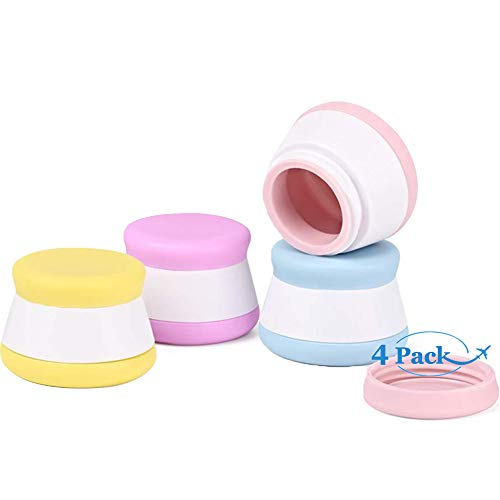 20ml Kosmetische Behälter, Leere Kleine Dosen mit Schraubverschluss für Cremes, Tabletten und Lotionen, 4 Stück Behälter für Kosmetik Reise Cremedose Silikon Makeup Döschen zum Hause und im Freien
