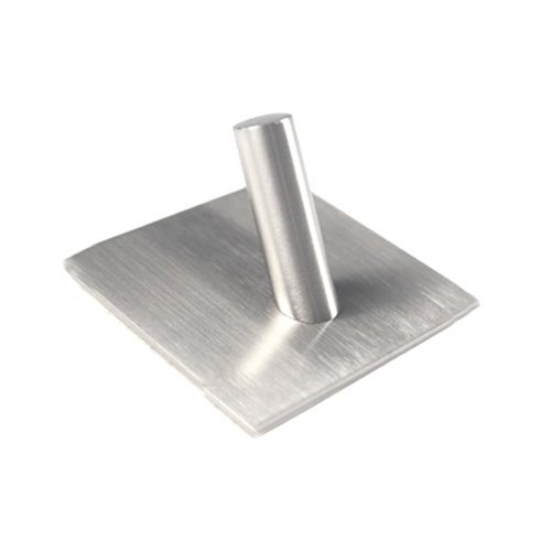 btsky ™ Selbstklebender Haken aus gebürstetem 304er Edelstahl, 3M-Klebestreifen, fürs Badezimmer/WC, für Schränke, Bademantelhaken, Handtuchhaken, 4 Stück - 2