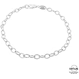 Catena bracciale rolò 70 ovale in argento 925 anallergico.