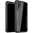 Plus Bumper Case with Clear Back Hard Panel Protective Case Cover for Huawei P30 Pro (Black)