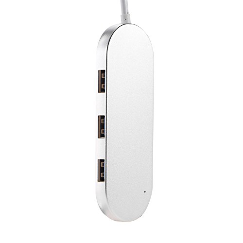 TurnRaise 3 Port Aluminium USB 3.0 Hub mit Multi-In-1 Kartenleser für iMac, MacBook, MacBook Pro, MacBook Air, Mac Mini, oder andere PC (USB-Hub) - 5