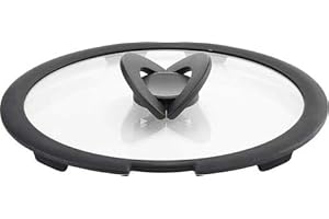 Lagostina Ingenio Induction Couvercle en verre, noir/transparent, 26 cm