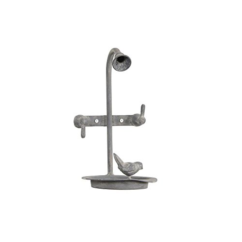Vogeltränke Duan Metall grau Höhe 30cm D. 20cm Decostar WA