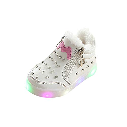Girls Kids Winter Shoes Lianmengmvp Children Baby Bowknot Crystal