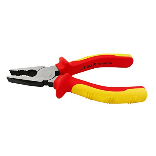 S&R VDE-Kombizange 160mm Universalzange , Backen 35 mm, VDE geprüft Serie 1000V - 4