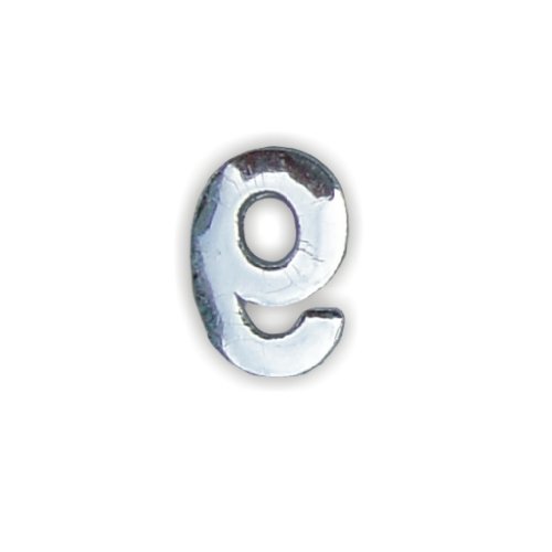 Wachszahl 9 silber 8 mm hochglanz – Wachszahl zum Kerzen selbst beschriften
