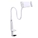 Produktbild BELLESTYLE Schwanenhals Halter Telefon / Tablet 360 Grad Einstellbare Tablet Ständer faule Halterung für Apple iphone 6 / 6S / 6Plus / iPad mini123 / ipad Mini 4 / Galaxy Tab 4 10.1 / Galaxy Tab 9.7 / 8.0 und für 4,0-10,1 Zoll Android - Gerät, Weiss