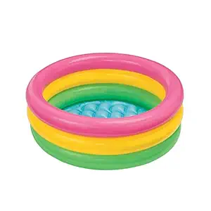 OANGO Swimming Pool Bath Tubs for Kids | Outdoor & Indoor Bath Tub for Kids Pool/Bathing Tub-Portable & Foldable (3FT Round Sunset Glow Baby Pool)