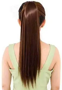 Pema Hair Extensions And Wigs Womens Wrap Around Ribbon Ponytail Hair Extension ( 24 Inch, Brown)